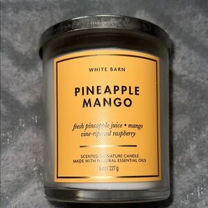 White Barn Pineapple Mango Candle with Yellow Label